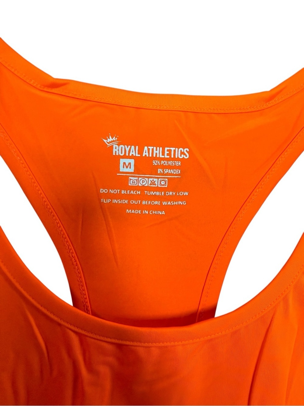 Men's Orange (Stringer) Racerback Tank - Picture 3 of 6
